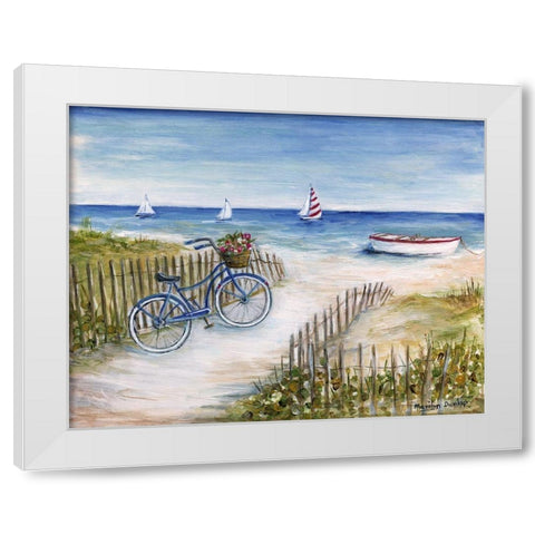 Beach Ride I White Modern Wood Framed Art Print by Dunlap, Marilyn