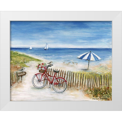 Beach Ride II White Modern Wood Framed Art Print by Dunlap, Marilyn