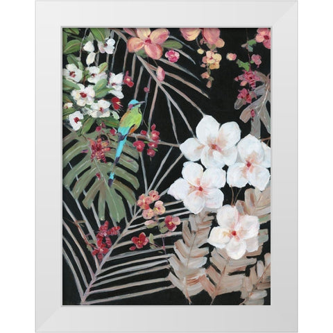 Tropical Midnight I White Modern Wood Framed Art Print by Swatland, Sally