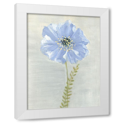 Jardin Bleu II White Modern Wood Framed Art Print by Swatland, Sally