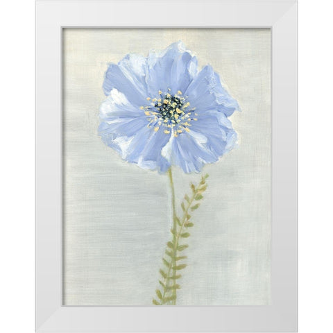 Jardin Bleu II White Modern Wood Framed Art Print by Swatland, Sally