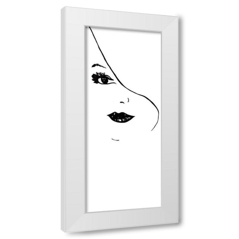 Fashion Sketch II White Modern Wood Framed Art Print by Robinson, Carol