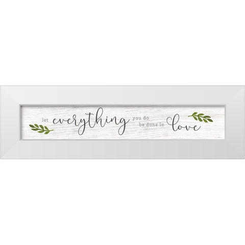 Done In Love White Modern Wood Framed Art Print by Carpentieri, Natalie