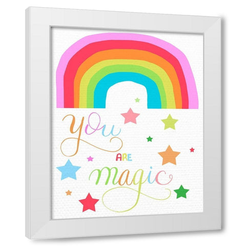 You are Magic White Modern Wood Framed Art Print by Santiago, Daniela