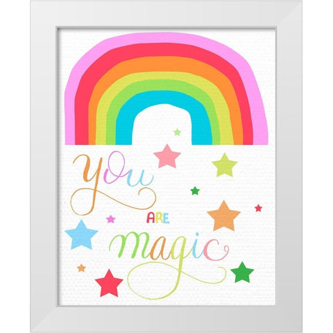 You are Magic White Modern Wood Framed Art Print by Santiago, Daniela