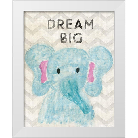 Safari Dream Big White Modern Wood Framed Art Print by Carpentieri, Natalie