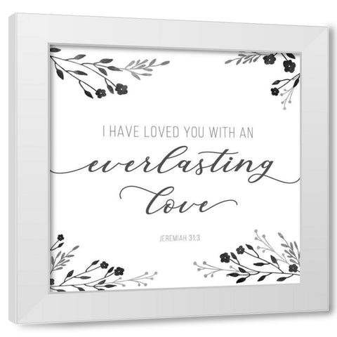Everlasting Love White Modern Wood Framed Art Print by Murray, Amanda