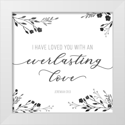 Everlasting Love White Modern Wood Framed Art Print by Murray, Amanda