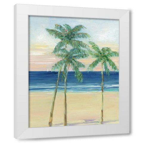 Paradise Palm White Modern Wood Framed Art Print by Swatland, Sally