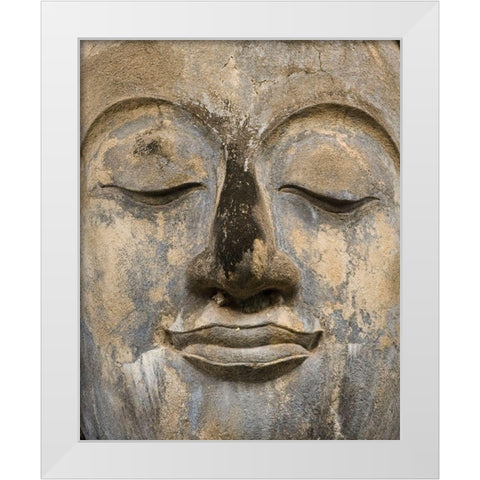Serene Buddha White Modern Wood Framed Art Print by Wright, Alison