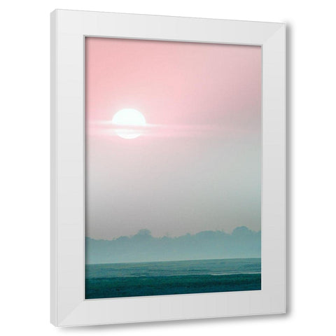 Mekong River Sunset White Modern Wood Framed Art Print by Sturdevant, Jay