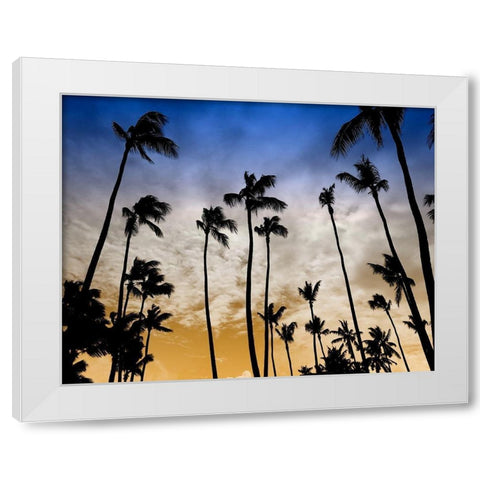 Evenings Edge White Modern Wood Framed Art Print by Carpentieri, Natalie