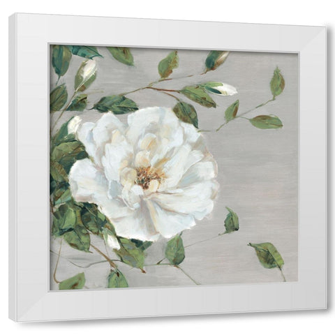 Garden Melody I White Modern Wood Framed Art Print by Swatland, Sally