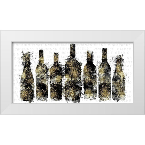 Wine Selection White Modern Wood Framed Art Print by Carpentieri, Natalie