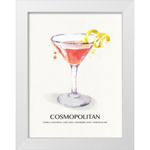 Cosmopolitan White Modern Wood Framed Art Print by Jill, Susan