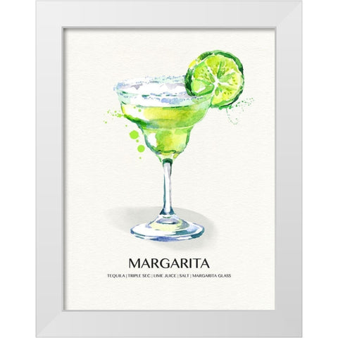 Margarita White Modern Wood Framed Art Print by Jill, Susan