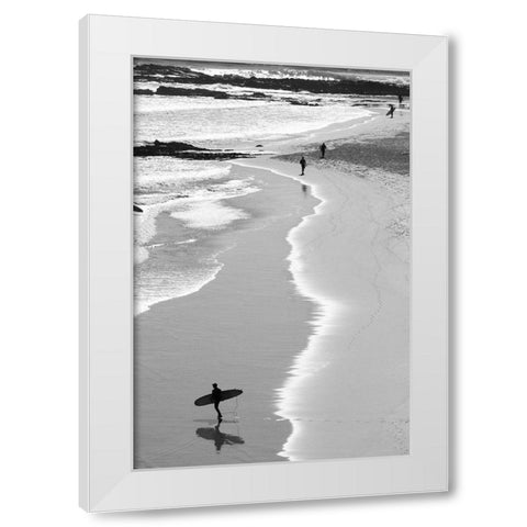 Gold Coast Beach White Modern Wood Framed Art Print by Wall, David