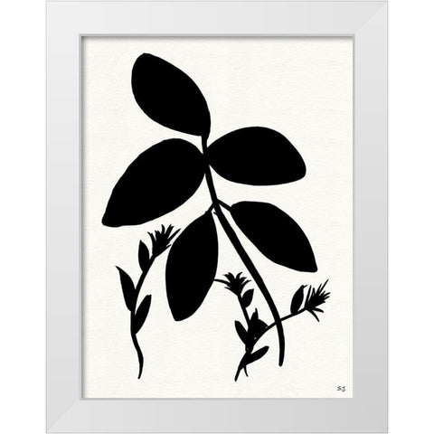 Silhouette Garden II White Modern Wood Framed Art Print by Jill, Susan