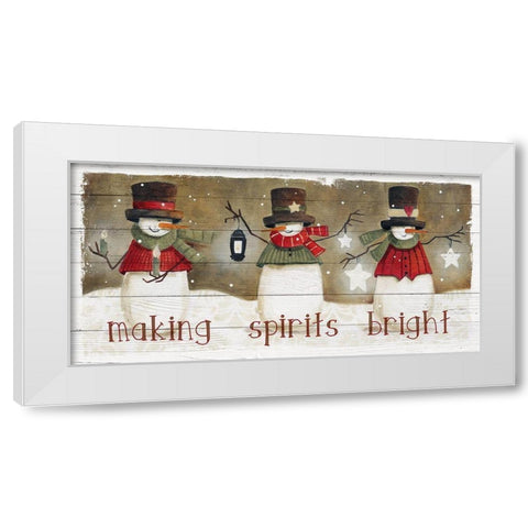 Making Spirits Bright White Modern Wood Framed Art Print by Robinson, Carol