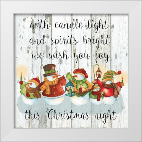 Christmas Lights White Modern Wood Framed Art Print by Robinson, Carol