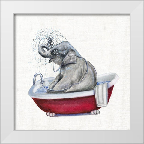 Bathing Beauty II White Modern Wood Framed Art Print by Brooks, Donna