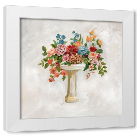 Sink Bouquet White Modern Wood Framed Art Print by Nan