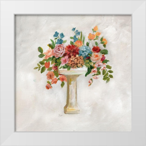 Sink Bouquet White Modern Wood Framed Art Print by Nan