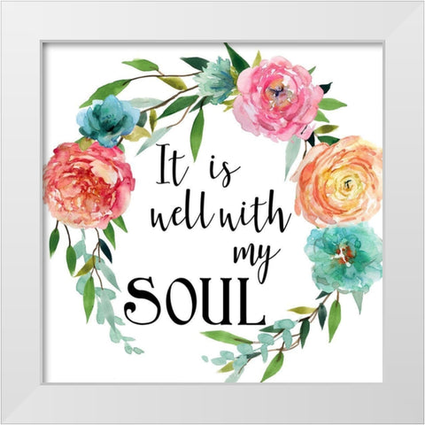 Bright Sentiment II White Modern Wood Framed Art Print by Robinson, Carol