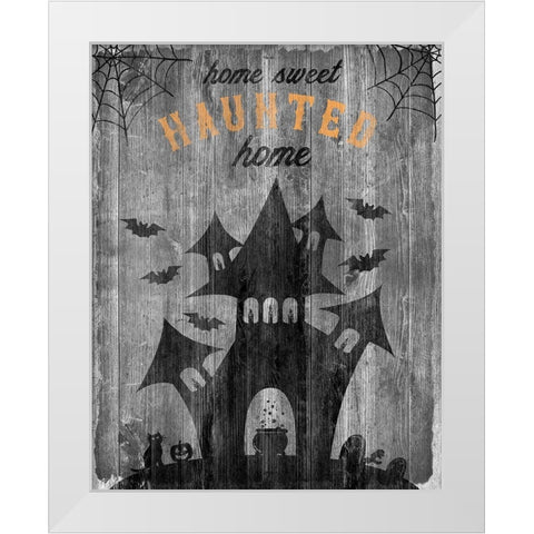 Haunted House White Modern Wood Framed Art Print by Carpentieri, Natalie