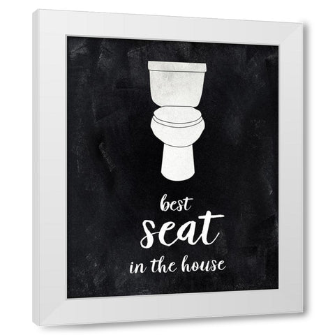 Best Seat White Modern Wood Framed Art Print by CAD Designs