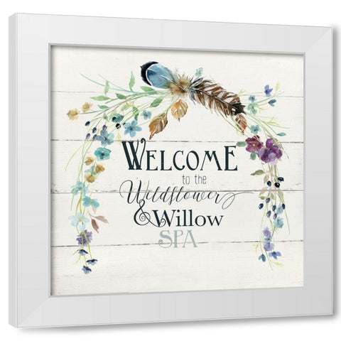 Wildflower Spa White Modern Wood Framed Art Print by Robinson, Carol