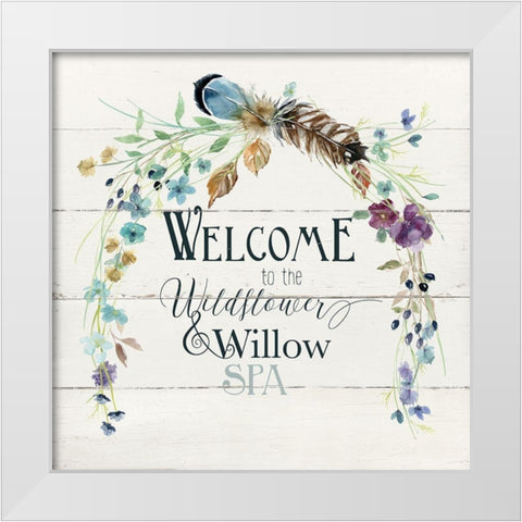 Wildflower Spa White Modern Wood Framed Art Print by Robinson, Carol