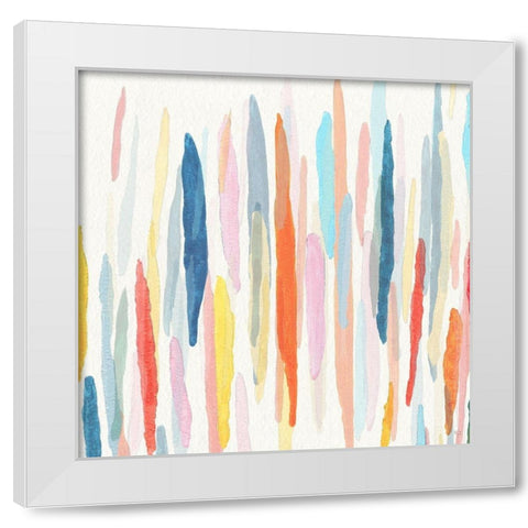 Rhythm and Color I White Modern Wood Framed Art Print by Jill, Susan