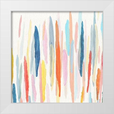Rhythm and Color I White Modern Wood Framed Art Print by Jill, Susan