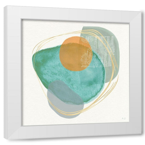 River Jewels I White Modern Wood Framed Art Print by Jill, Susan