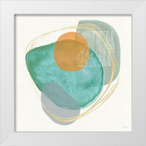 River Jewels I White Modern Wood Framed Art Print by Jill, Susan