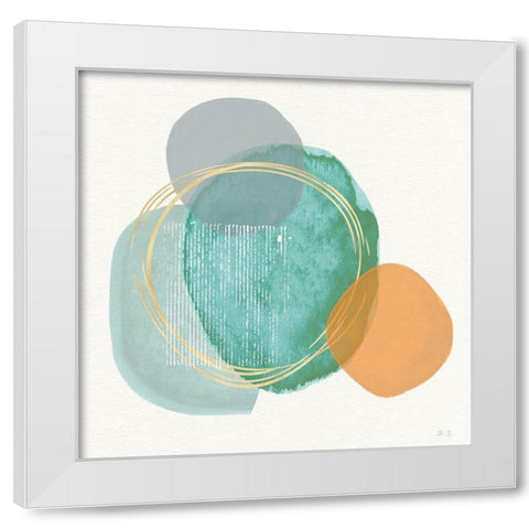 River Jewels II White Modern Wood Framed Art Print by Jill, Susan