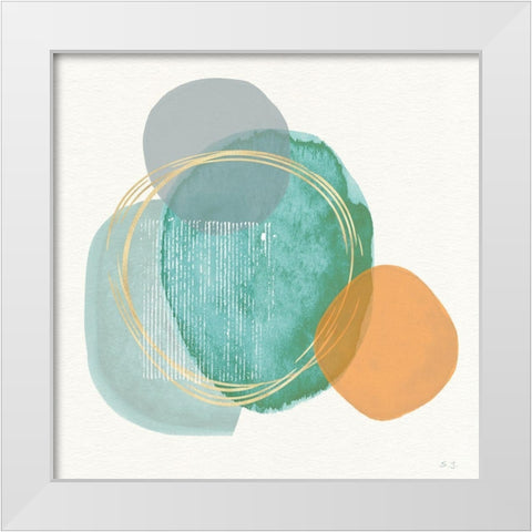 River Jewels II White Modern Wood Framed Art Print by Jill, Susan