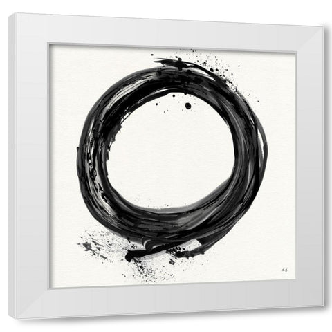 Into the Black White Modern Wood Framed Art Print by Jill, Susan