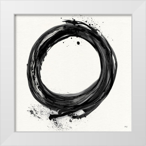 Into the Black White Modern Wood Framed Art Print by Jill, Susan