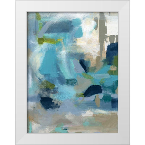 Circle the Beachfront White Modern Wood Framed Art Print by Robinson, Carol