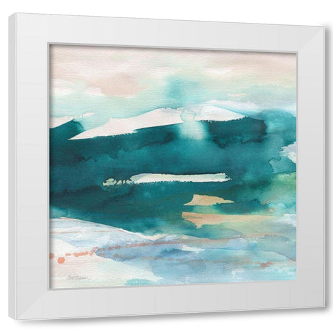 Ocean Lights White Modern Wood Framed Art Print by Robinson, Carol