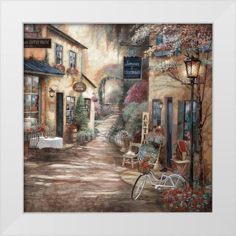 Market Garden White Modern Wood Framed Art Print by Manning, Ruane