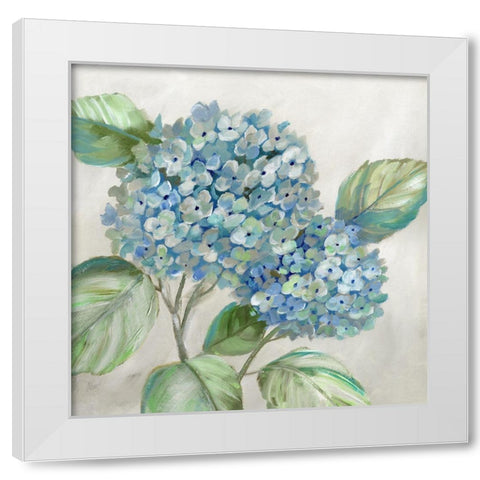 Hydrangea Beauty I White Modern Wood Framed Art Print by Nan