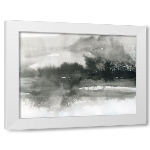 Lake Drama I White Modern Wood Framed Art Print by Robinson, Carol