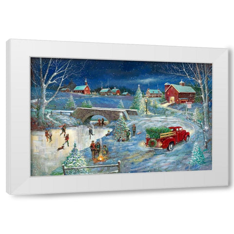 Warm Holidays Memories White Modern Wood Framed Art Print by Manning, Ruane
