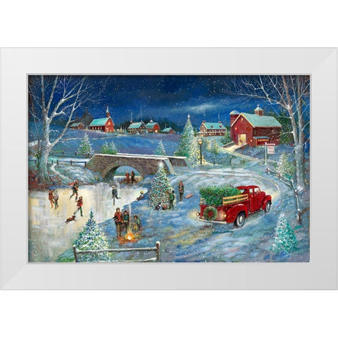 Warm Holidays Memories White Modern Wood Framed Art Print by Manning, Ruane