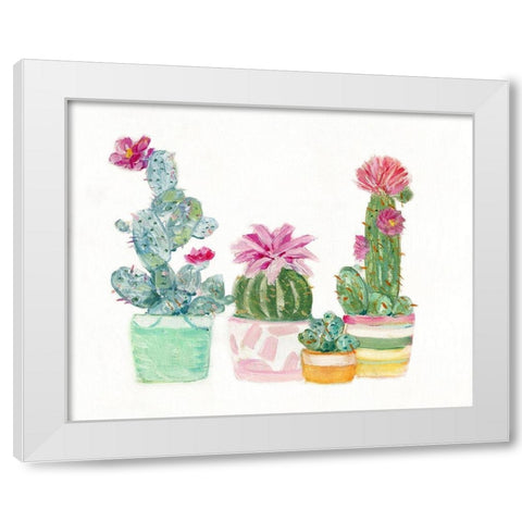 Cacti Conglomerate II White Modern Wood Framed Art Print by Swatland, Sally