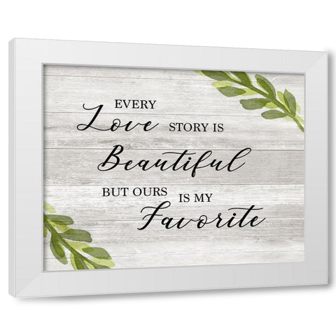 Love Story White Modern Wood Framed Art Print by Carpentieri, Natalie