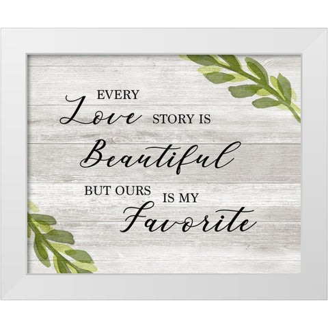 Love Story White Modern Wood Framed Art Print by Carpentieri, Natalie